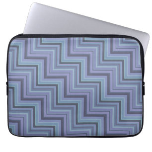 Funda Para Portátil Patrón de rayas azules grises