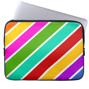 Funda Para Portátil Patrón de rayas de caramelo de color retro