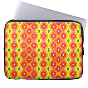 Funda Para Portátil Patrón de rayas de diamante retro colorido