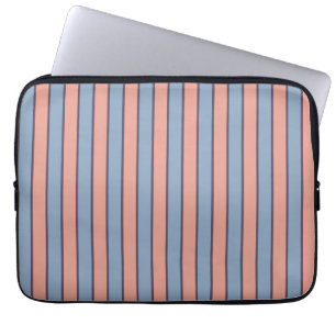 Funda Para Portátil Patrón de rayas de línea rosa y azul