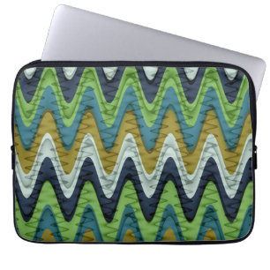 Funda Para Portátil Patrón de rayas onduladas de colores retro