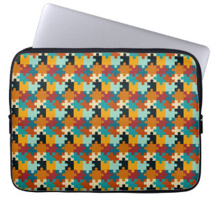 Funda Para Portátil Patrón de rompecabezas estético vintage