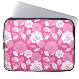 FUNDA PARA PORTÁTIL PATRON DE ROSA (ROSA)