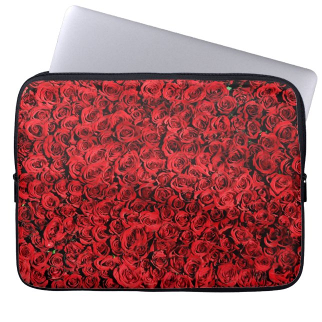 Funda Para Portátil Patrón de rosas rojas-37431 (Frente)