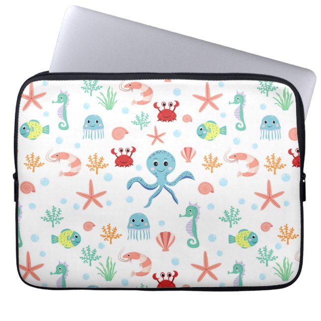 Funda Para Portátil patrón de Sea World (Frente)