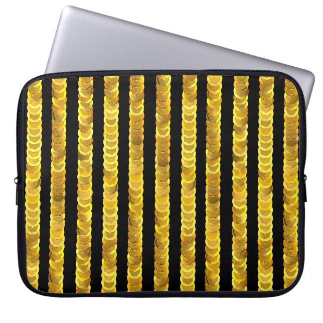 Funda Para Portátil Patrón de secuencia, cuentas, diamantes de imitaci (Frente)