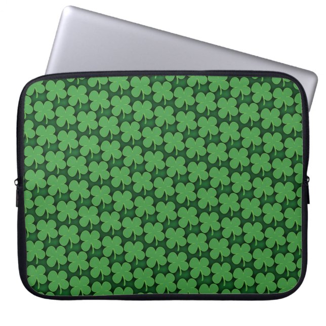 Funda Para Portátil Patrón de Shamrock (Frente)