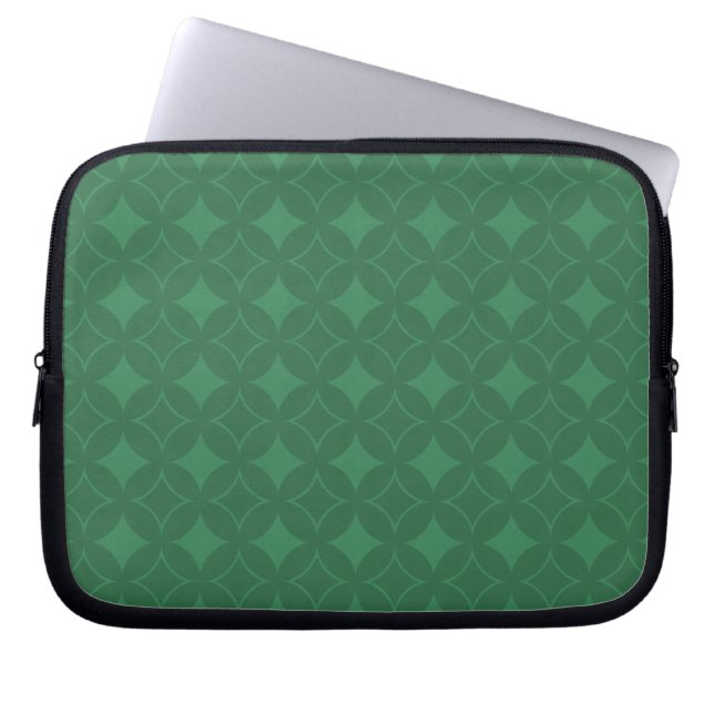 Funda Para Portátil Patrón de Shippo Verde (Frente)