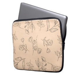 Funda Para Portátil Patrón de silueta de flores