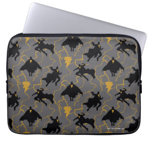Funda Para Portátil Patrón de silueta negro de Adam Lightning
