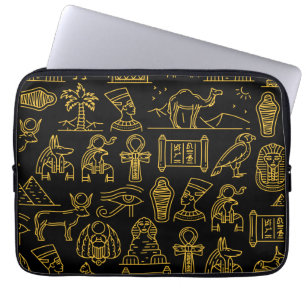 Funda Para Portátil Patrón de símbolos jeroglífico egipcio