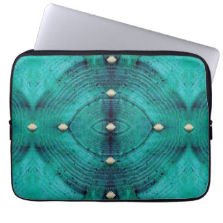 Funda Para Portátil Patrón de suelo retorcido en azul acuático