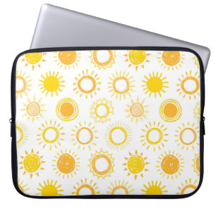 Funda Para Portátil Patrón de Suns de Doodle dibujado a mano