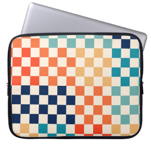 Funda Para Portátil Patrón de tablero de cheques retro clásico