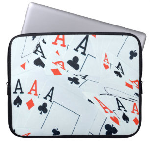 Funda Para Portátil Patrón de tarjetas de póquer de cuatro velocidades