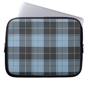 Funda Para Portátil Patrón de tartán simple en azul claro