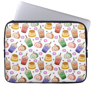 Funda Para Portátil Patrón de té Kawaii Boba