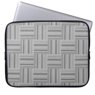 Funda Para Portátil Patrón de tejido de rayas grises