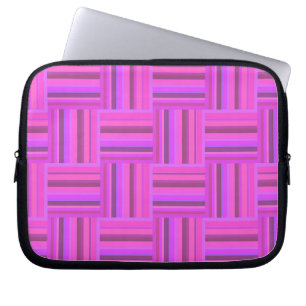 Funda Para Portátil Patrón de tejido de rayas rosas