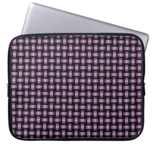 Funda Para Portátil Patrón de Tejido Negro Púrpura