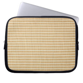 Funda Para Portátil Patrón de tela con rayas amarillas pálidas entrela
