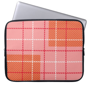 Funda Para Portátil Patrón de tela de cuadros en rosa, pálido o pálido
