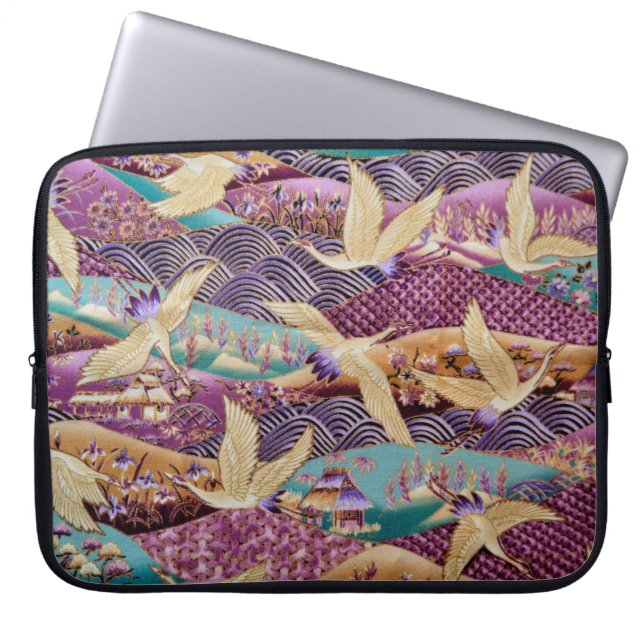 Funda Para Portátil Patrón de tela textil (Frente)