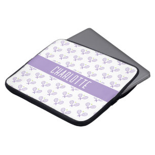 Funda Para Portátil Patrón de tenis Personalizado Nombre personalizado