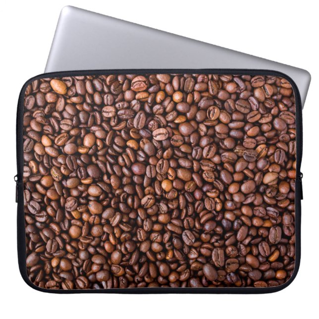 Funda Para Portátil Patrón de textura de alimentos de judías de café (Frente)