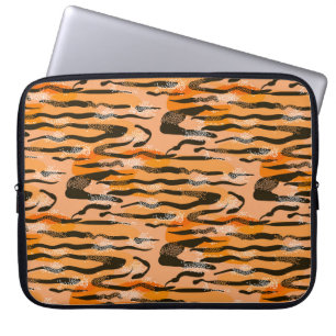 Funda Para Portátil Patrón de tigre impecable y color melocotón