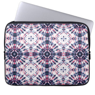 Funda Para Portátil Patrón de tinte azul y rojo