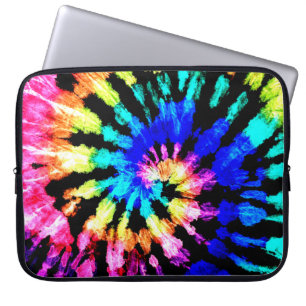 Funda Para Portátil Patrón de tintes. Shibori dibujado a mano con arco