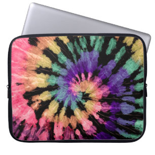 Funda Para Portátil Patrón de tintes. Shibori dibujado a mano con arco