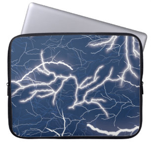 Funda Para Portátil Patrón de tormenta de truenos que ilumina el ataqu