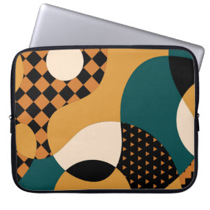 Funda Para Portátil Patrón de trazo abstracto geométrico moderno, ondu