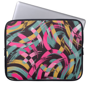 Funda Para Portátil Patrón de trazo de pincel artístico.