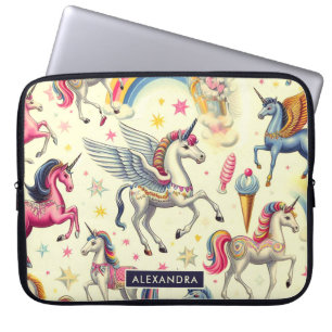 Funda Para Portátil Patrón de unicornio de corte vintage