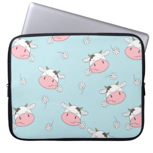 Funda Para Portátil Patrón de vacas sin costura. Tronco infantil vinta