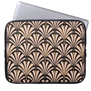 Funda Para Portátil Patrón de ventilador Art Decó - melocotón sobre ne