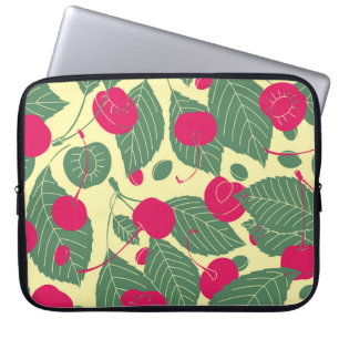 Funda Para Portátil Patrón de verano de color brillante con cerezas. I