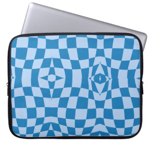Funda Para Portátil Patrón de verificación azul