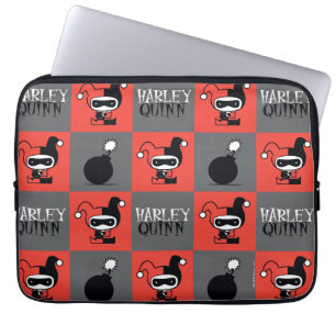 Funda Para Portátil Patrón de verificación de Chibi Harley Quinn