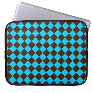 Funda Para Portátil Patrón de verificador de diamantes de color azul m