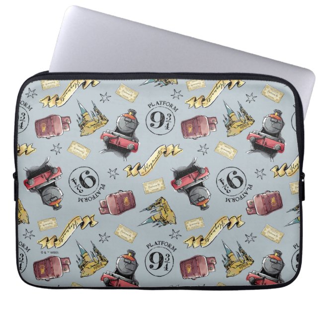 Funda Para Portátil Patrón de Viaje a HOGWARTS™ (Frente)