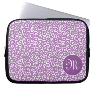 Funda Para Portátil Patrón de vid espiral arabesco Karakusa púrpura