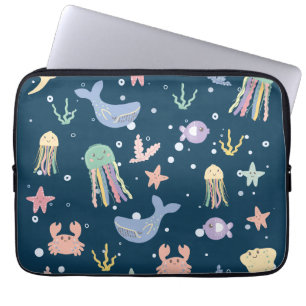 Funda Para Portátil Patrón de vida marina sin problemas