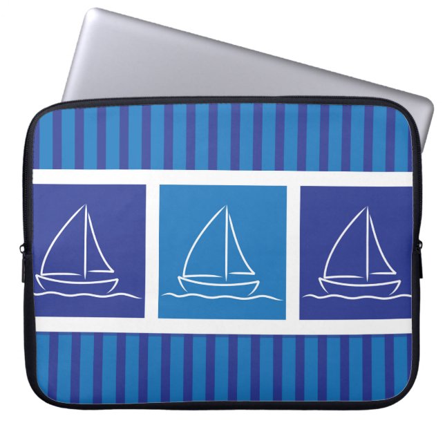 Funda Para Portátil Patrón de yate (Frente)