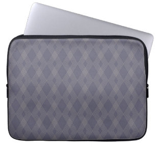 Funda Para Portátil Patrón de zag en zig gris, fresco, moderno, de mod