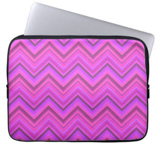 Funda Para Portátil Patrón de zigzag de rayas rosas