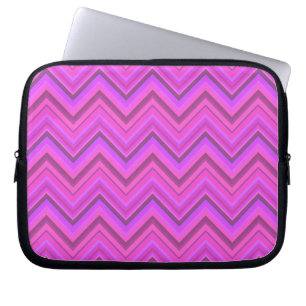 Funda Para Portátil Patrón de zigzag de rayas rosas